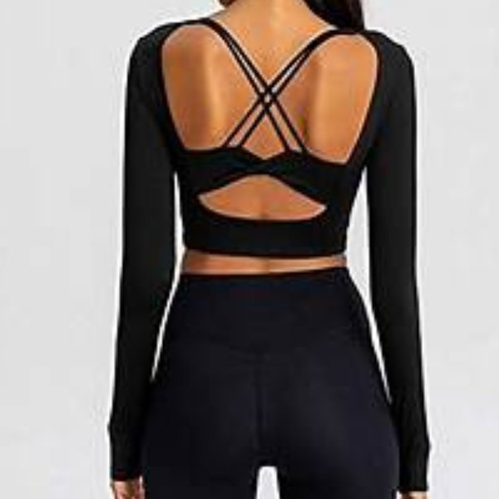 LaraS Cross Back Yoga/Workout top
